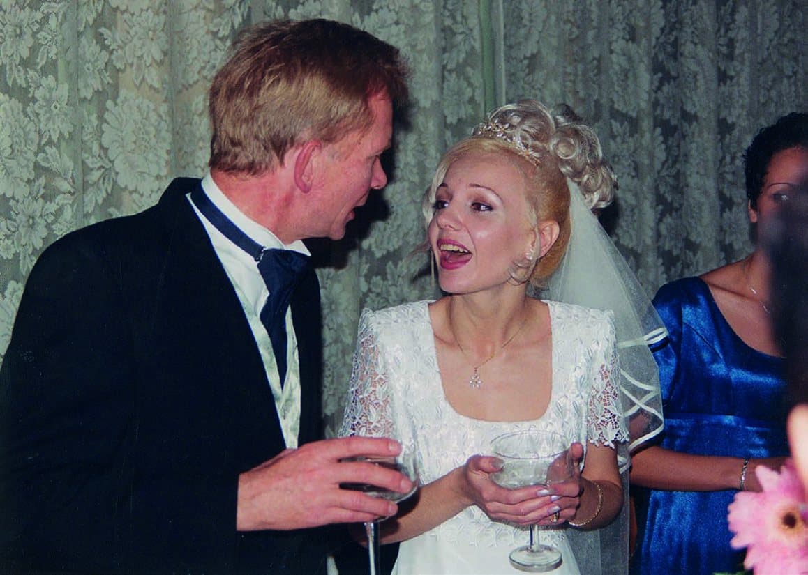 Andrew and Mady on their wedding day